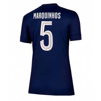 Billige Fotballdrakt Paris Saint-Germain Marquinhos #5 Replika Hjemmedrakt Dame 2025-26 Kortermet